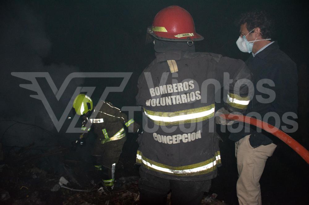 bomberos voluntarios incendio obrador municipal concepción roberto sánchez