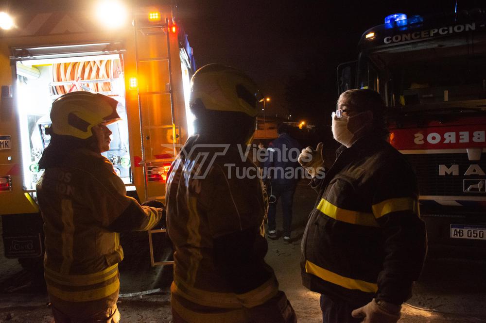 bomberos voluntarios incendio obrador municipal concepción