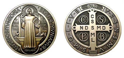 Vector medalla San Benito  Medallas, San benito, Medallas de san