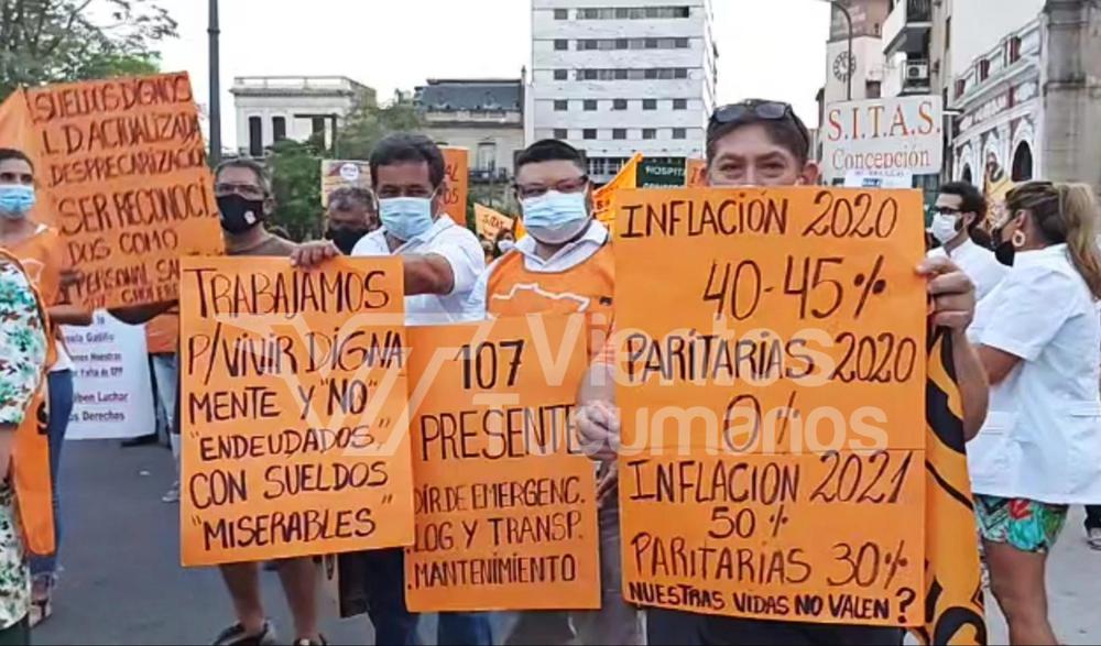 Sitas trabajadores salud reclamo protesta manifestación