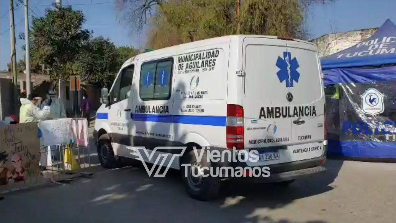 ambulancia aguilares cerrojo sanitario barrio municipal concepción coronavirus