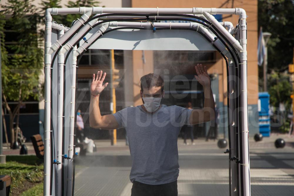 coronavirus concepción túnel desinfección